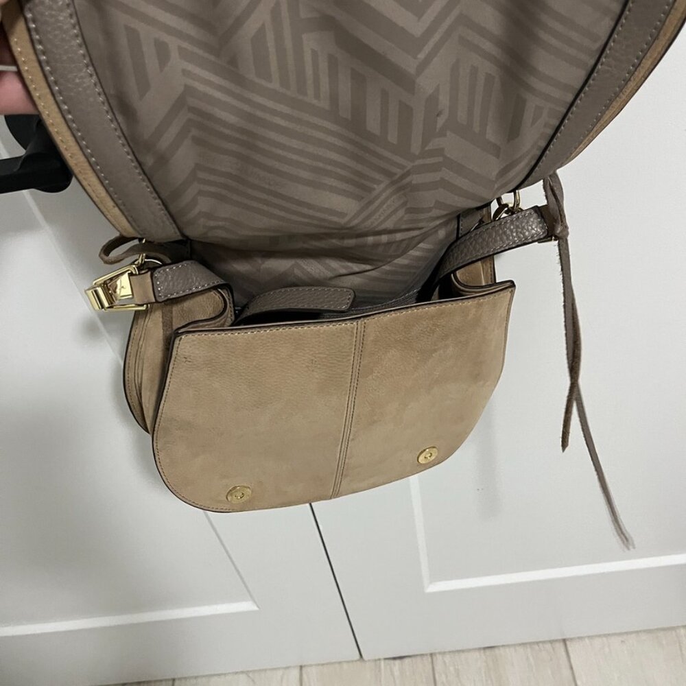 Rebecca Minokff Brown Leather Vanity Saddle Bag - Picture 3 of 8